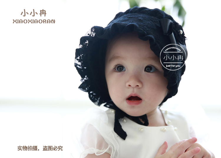 热卖韩婴儿童欧式蕾丝公主帽  定制宝宝遮阳挡风绑带宫廷帽子女童
