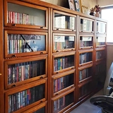 兰典家具防尘玻璃门美式实木书柜书架落地儿童客厅整墙柜子储物柜
