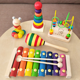 幼儿童婴儿八音小木琴手敲琴8个月宝宝益智音乐玩具1-2-3周岁早教