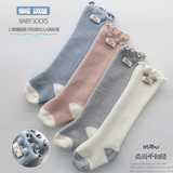 宝宝长筒袜毛圈加厚冬婴儿袜子松口不勒腿纯棉高筒袜新生儿保暖袜