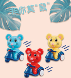 益智中性按压老鼠摩托车滑行小动物造型中国制造趣味婴童玩具