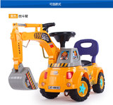 新款儿童挖土机可坐可骑挖掘机玩具宝宝滑行小孩四轮工程车1-5岁