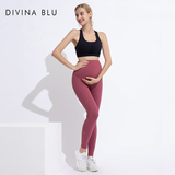 DIVINA BLU春夏新款专业孕妇高腰瑜珈裤高弹透气运动健身托腹长裤